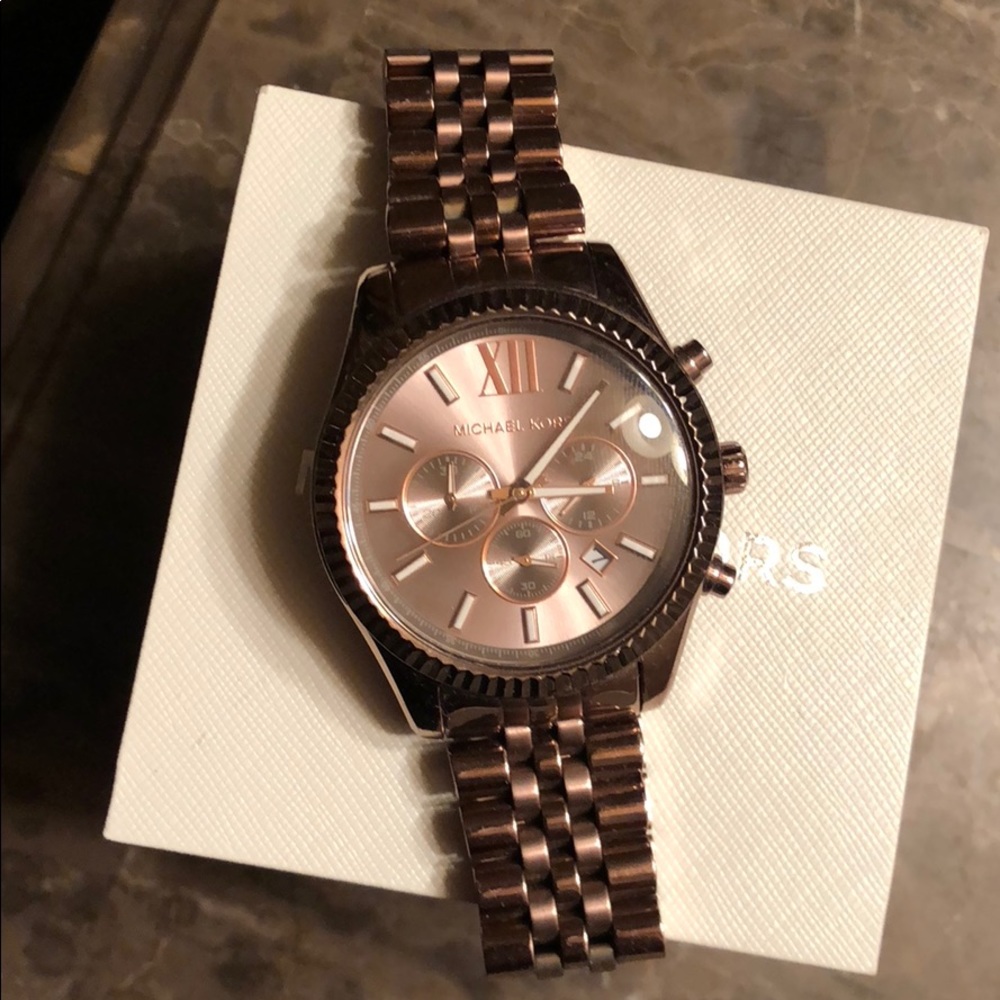 Chocolate Michael Kors Watch Mens